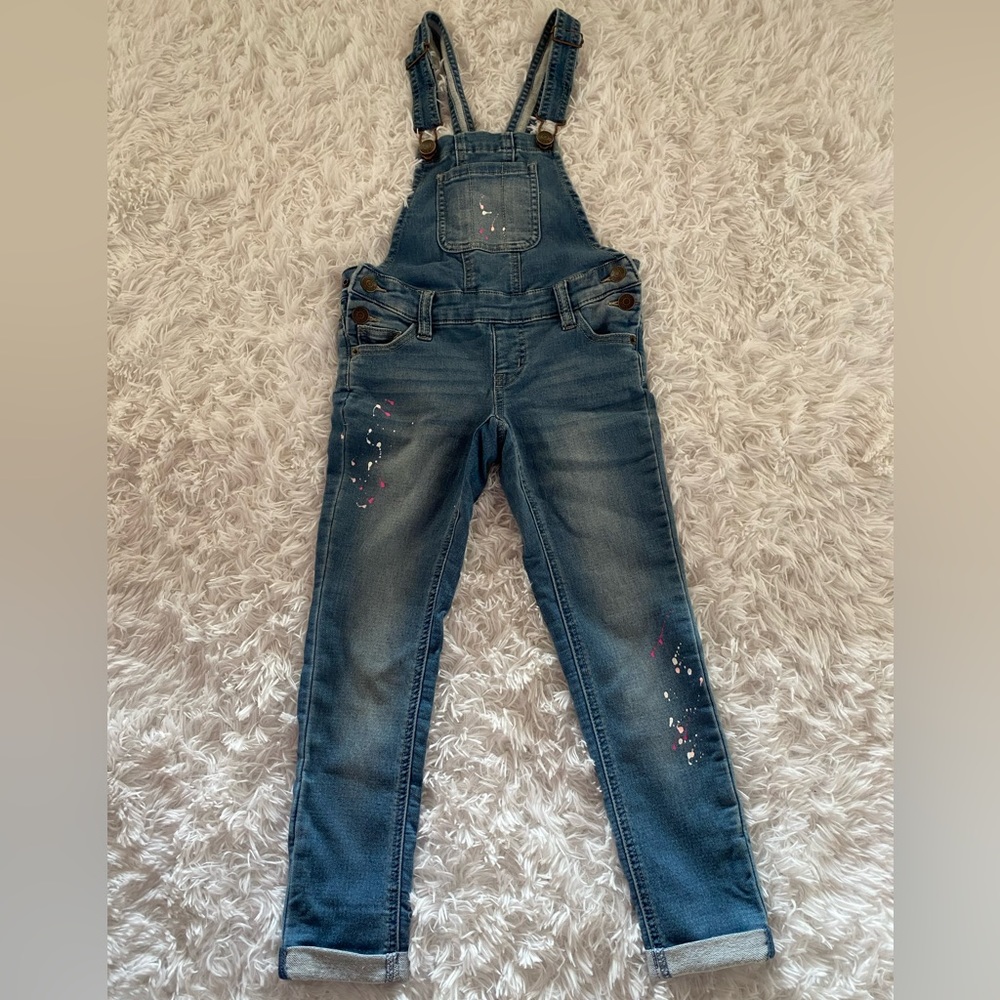 Justice Girls Size 6 Denim Overalls